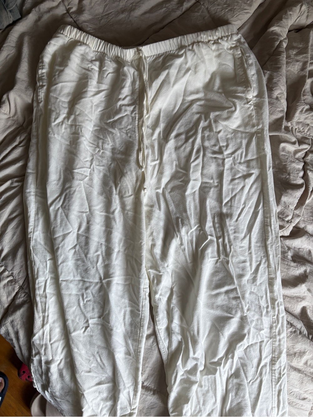 Macy's White Kids Linen Pants